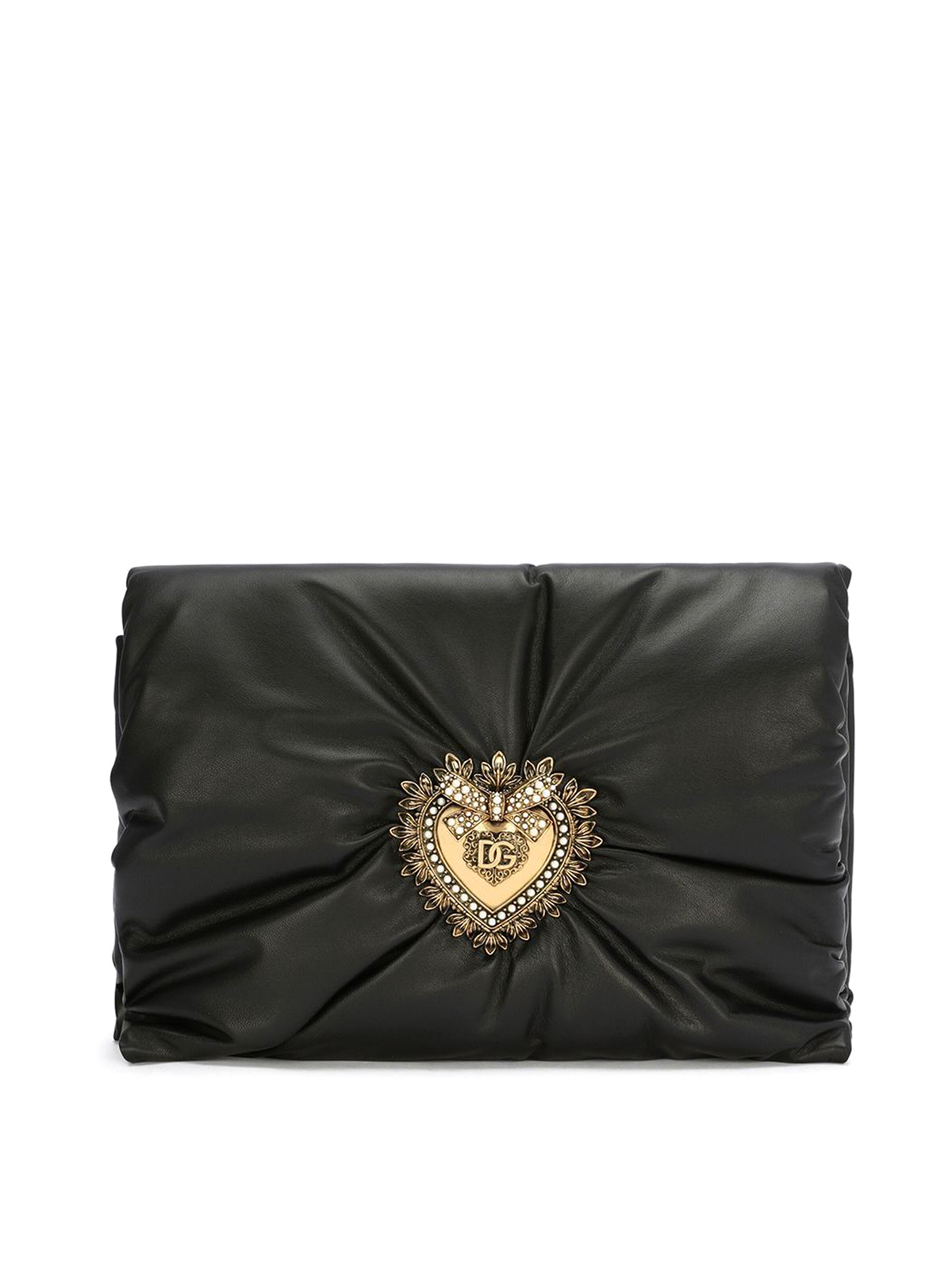 Dolce & Gabbana Logo-plaque Leather Bag In Black