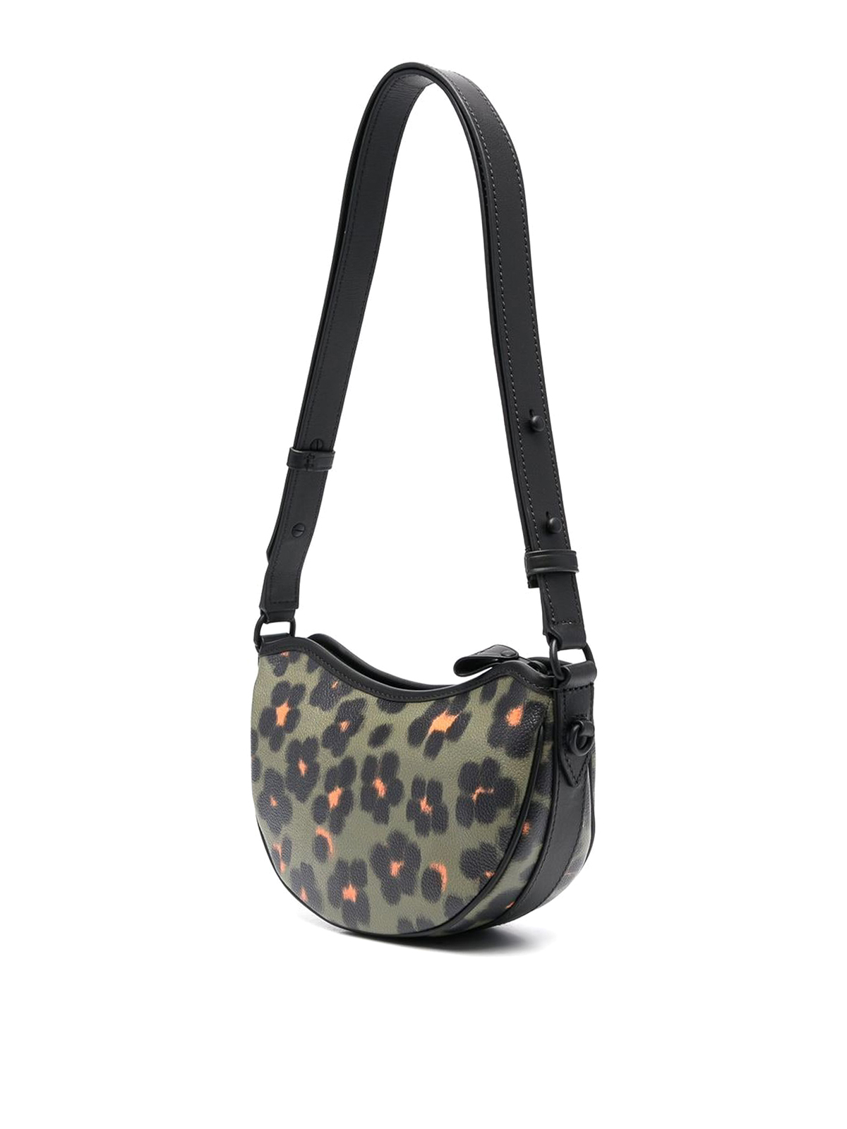 Shop Kenzo Leopard-print Bag With Logo In Brown