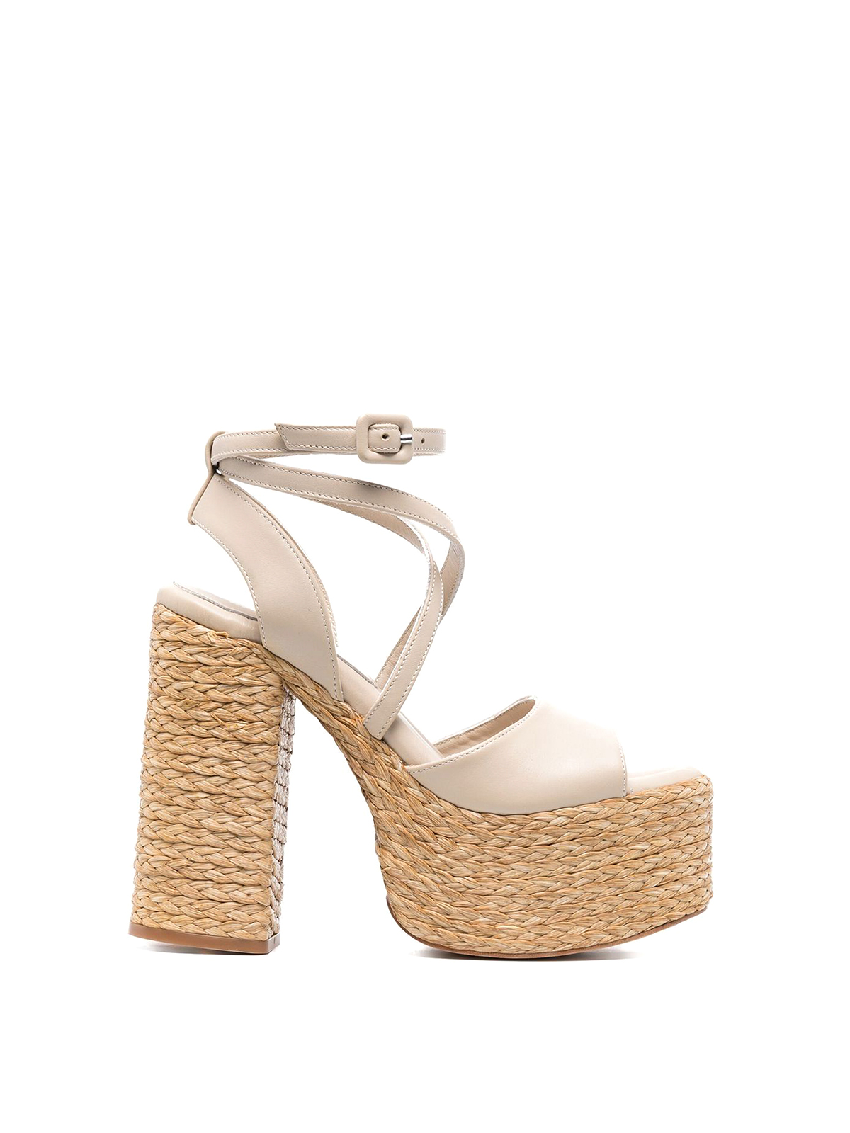 Paloma Barceló Calf Leather 145mm Sandals In White
