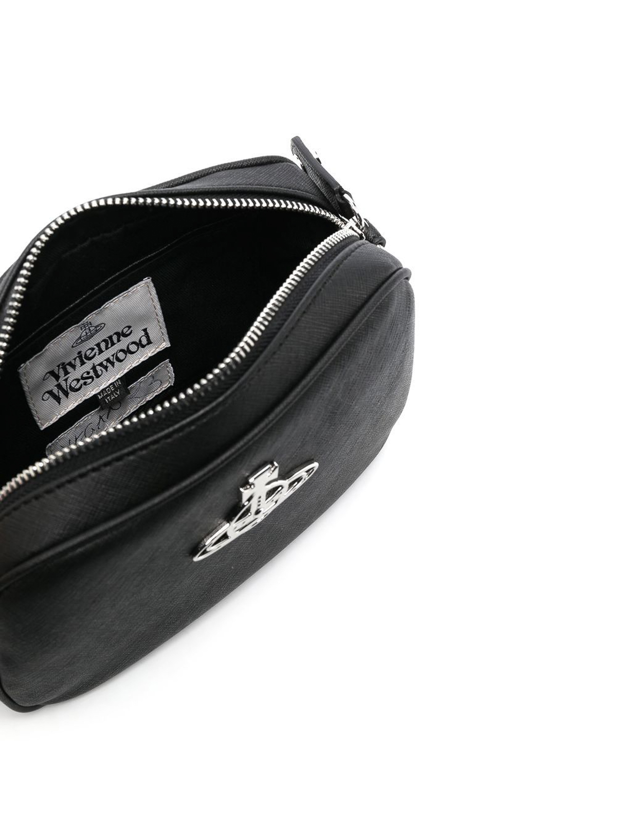 Shop Vivienne Westwood Orb-plaque Faux Leather Bag In Black