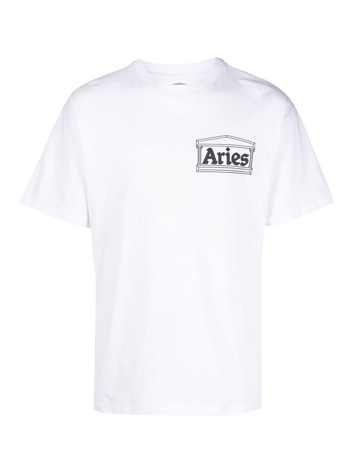 Aries T-shirt With Graphic Print To The Rear In White