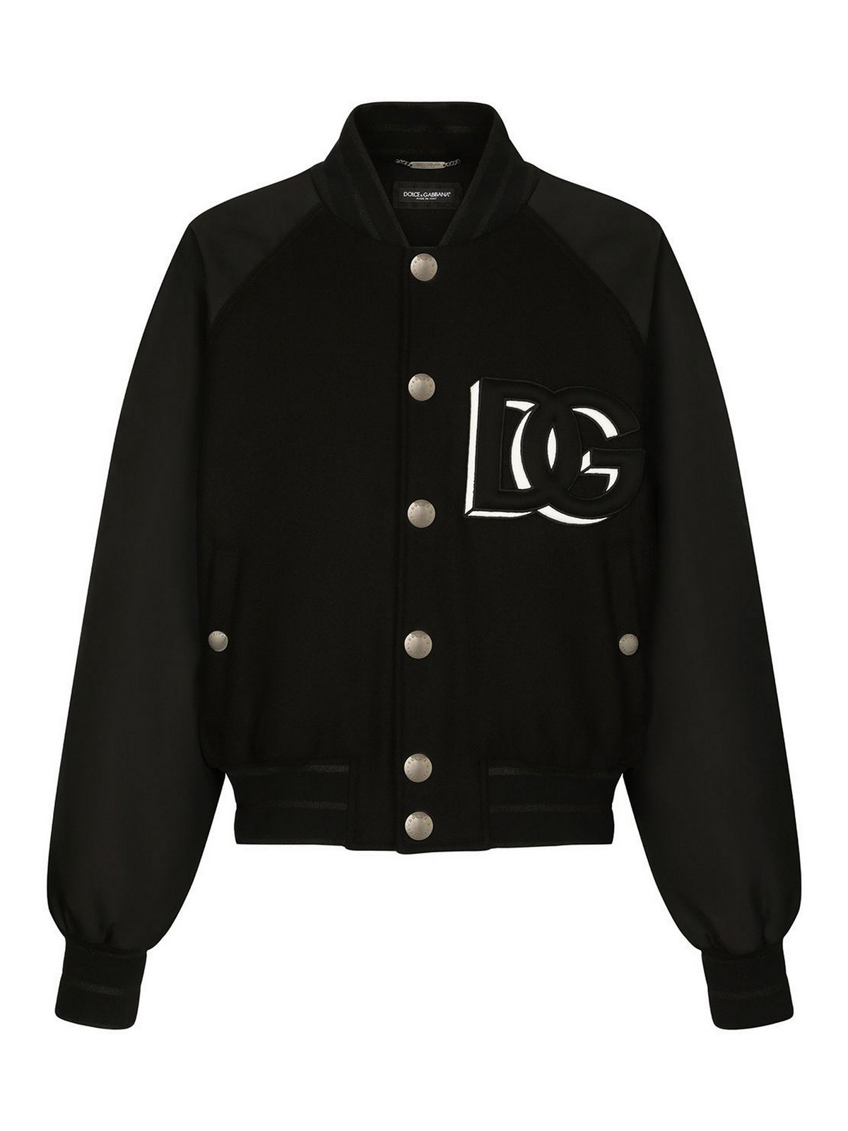 Dolce & Gabbana Logo-patch panelled bomber jacket