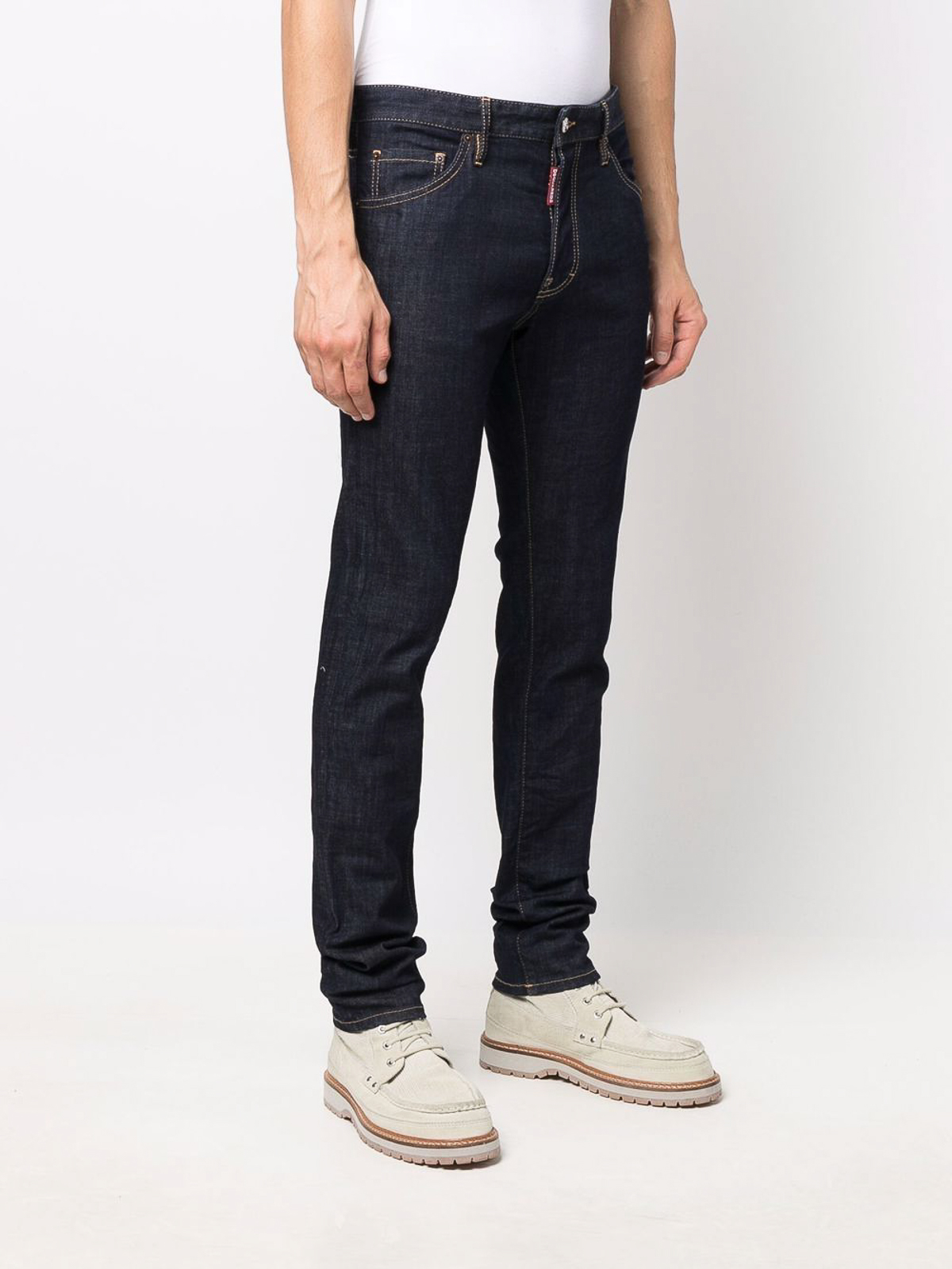 Skinny jeans Dsquared2 - Jeans with hide buttons and logo patch