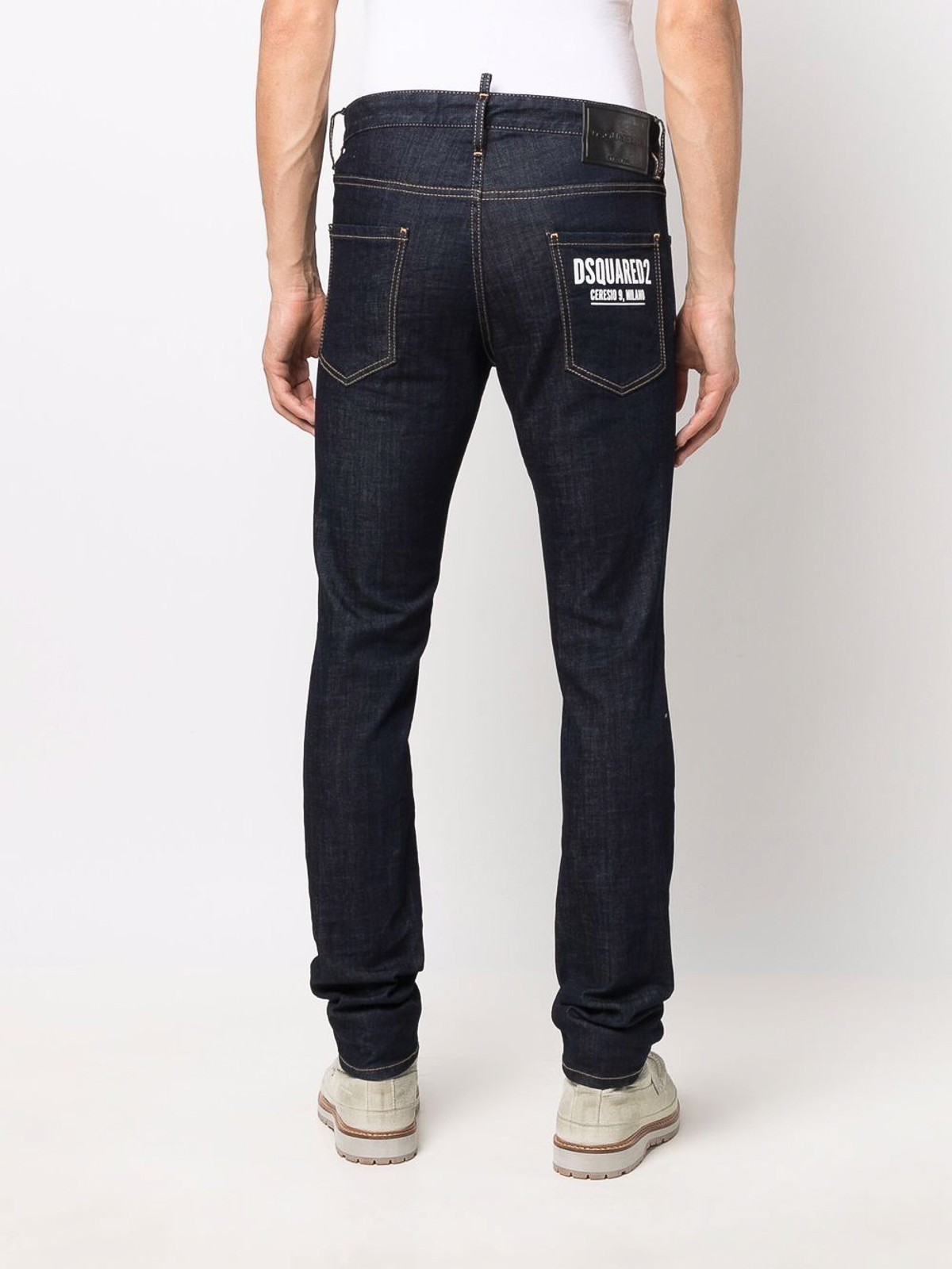 Skinny Jeans Dsquared2 Jeans With Hide Buttons And Logo Patch 