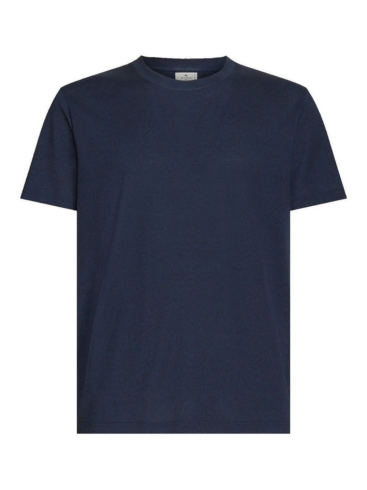 Etro Paysley Cotton Tee In Blue
