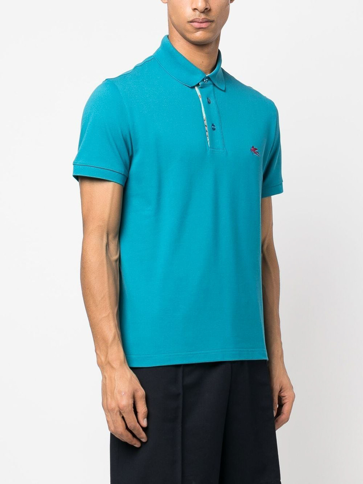 Etro Men's Logo-Embroidered Polo Shirt