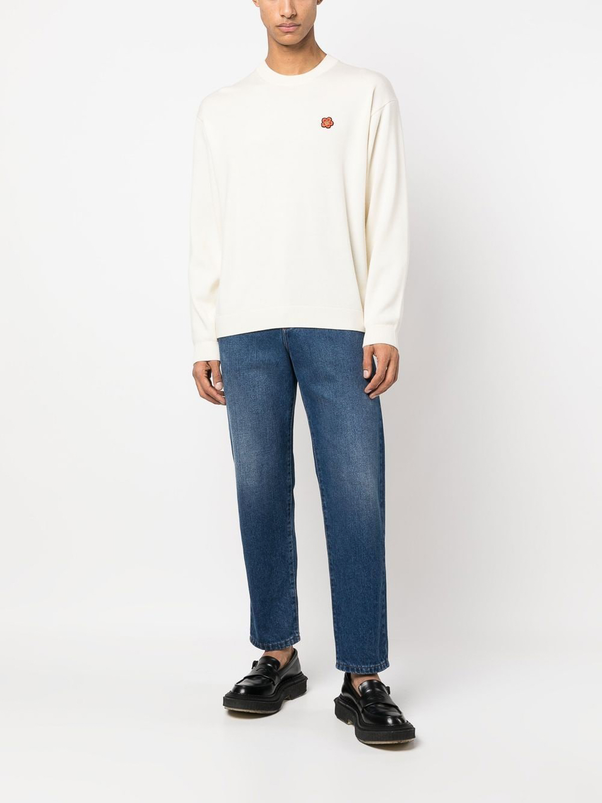 Shop Kenzo Flower Patch Crewneck In White