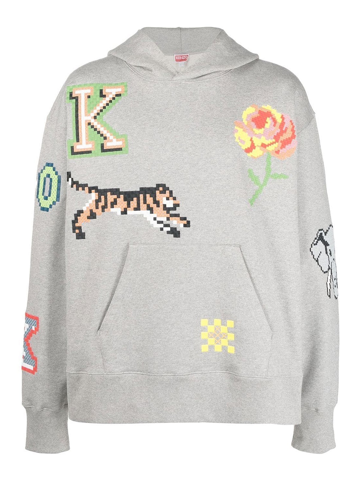 Kenzo Oversized hoodie - Grey - Men|FD55SW4674ME94 | thebs.com