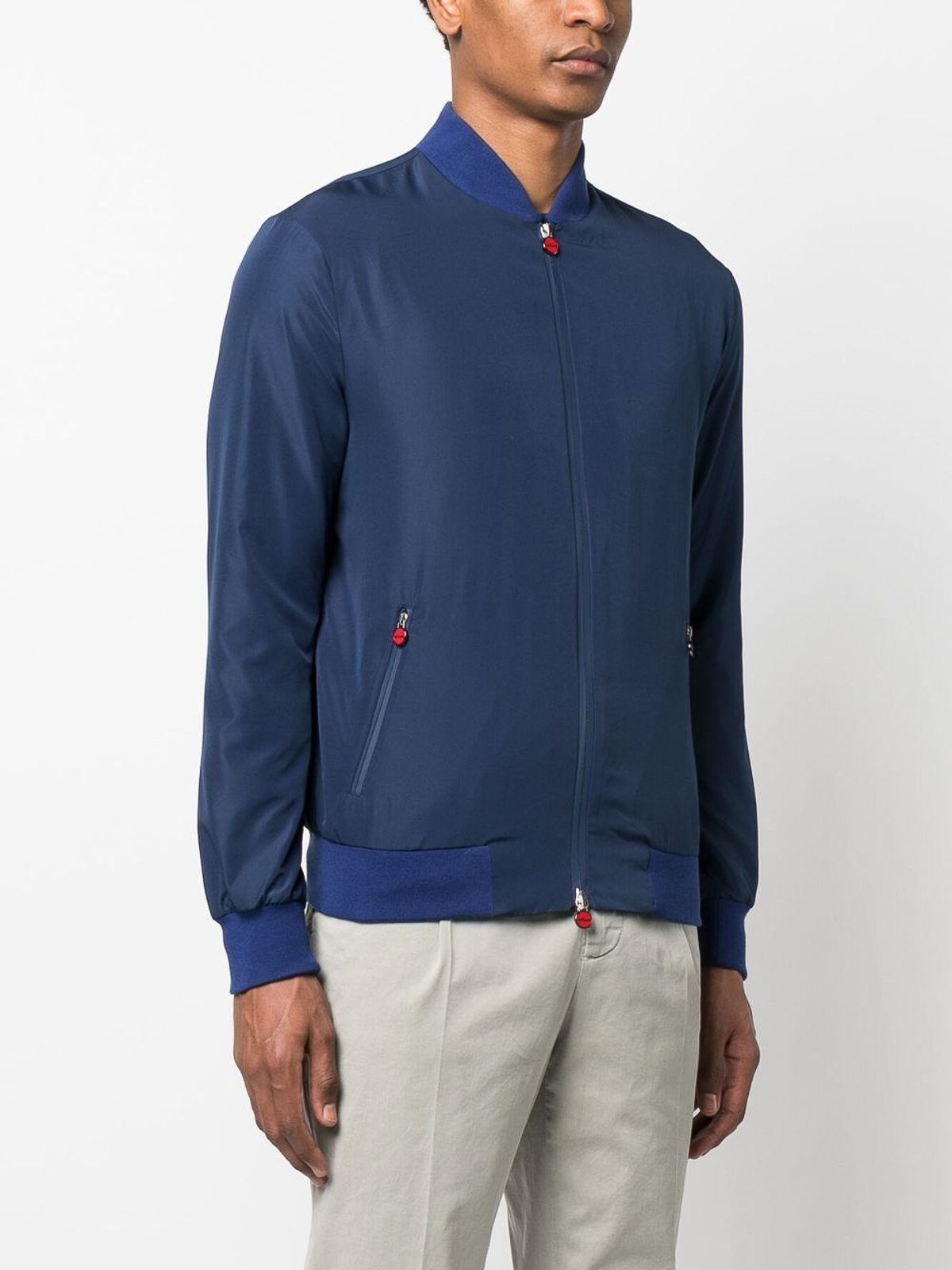 Kiton ボンバージャケット - ブルー|UBLMSEAXB600927000