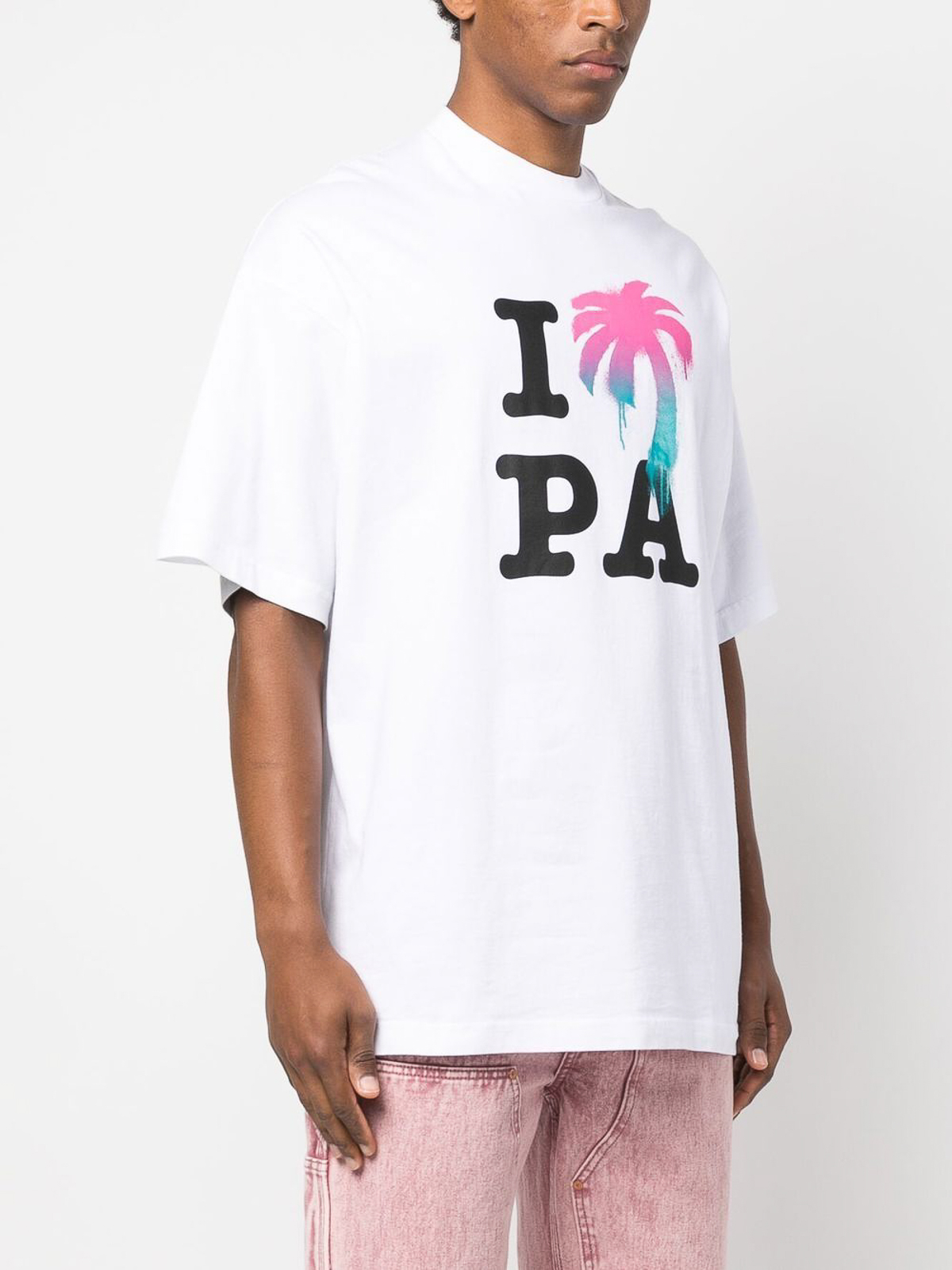 Palm Angels logo-print T-Shirt White