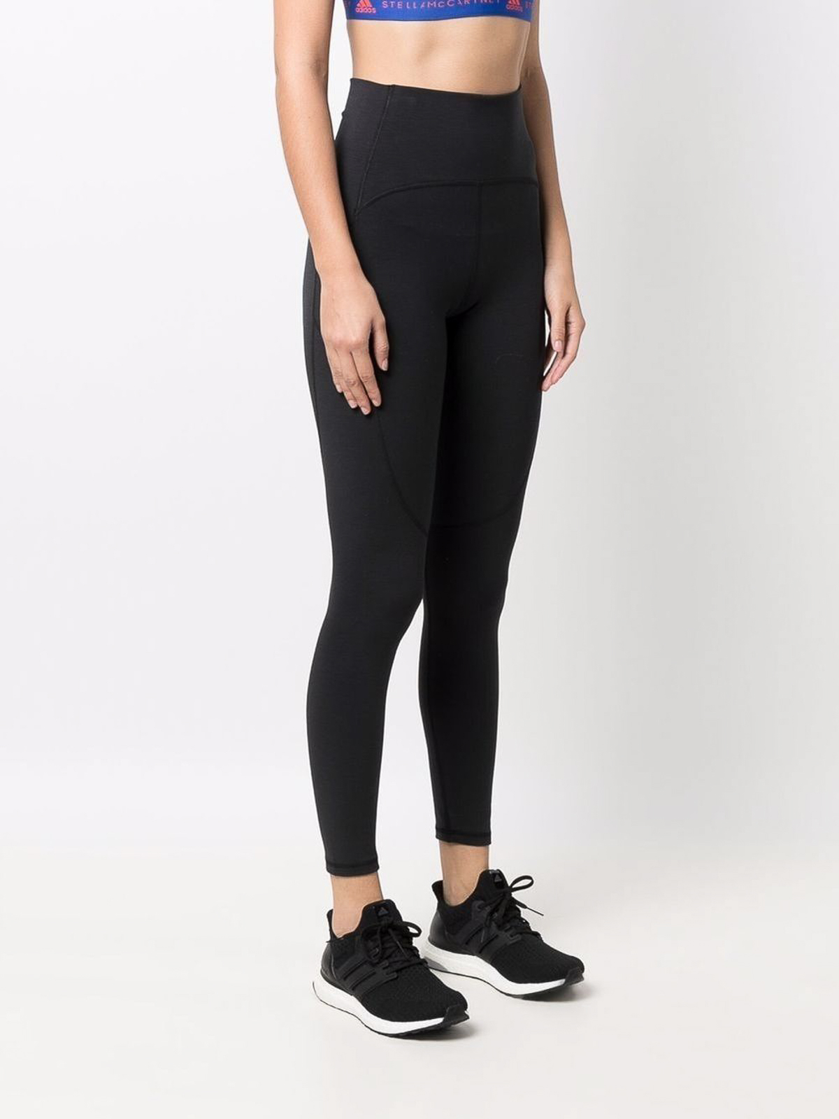Shop Adidas By Stella Mccartney Logo Print Leggings In Black