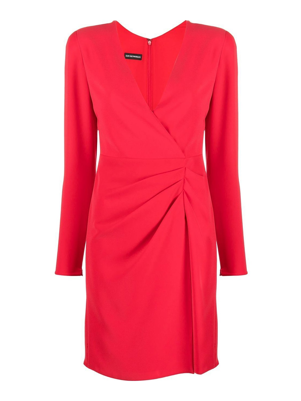 Cocktail Dresses EA7 Emporio Armani V neck Draped Dress D4NA1R2NWAZ335 cocktail-dresses-ea7-emporio-armani-v-neck-draped-dress-d4na1r2nwaz335