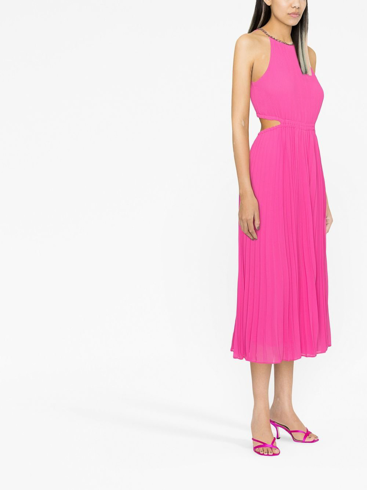MICHAEL KORS Michael dress in recycled viscose blend  Lime  Michael Kors  dress MS381M033D online on GIGLIOCOM