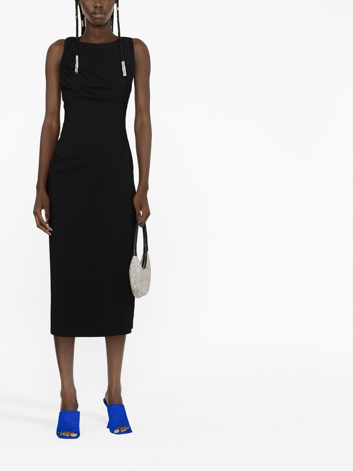 Shop Versace Cut-out Dress In Negro