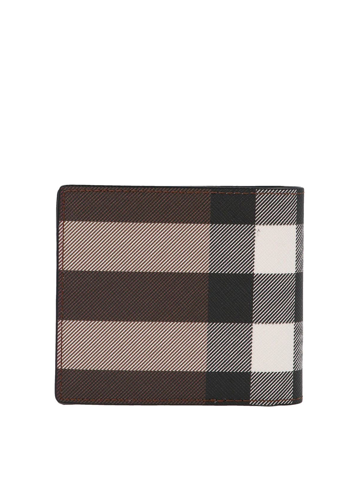 Burberry Colour Block Check Bifold Wallet in Gray for Men