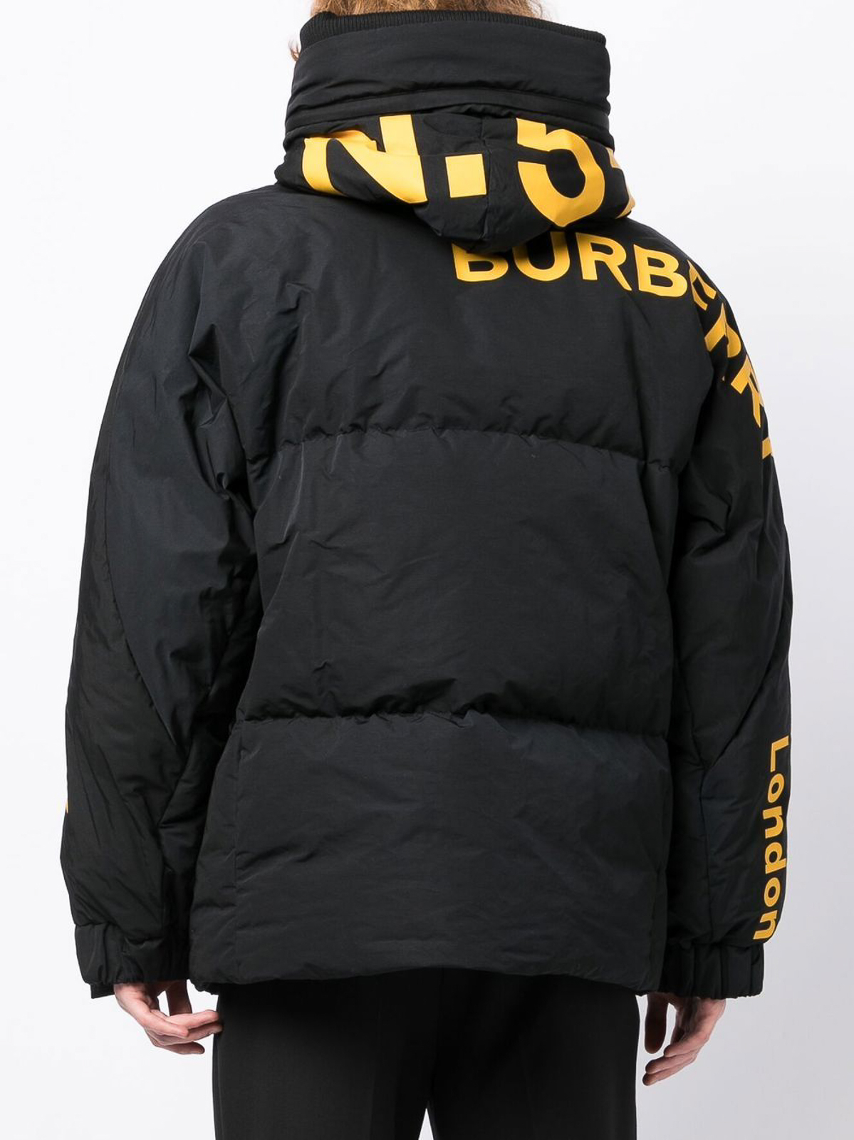 Shop Burberry Tech Fabric Puffer Jacket In Negro