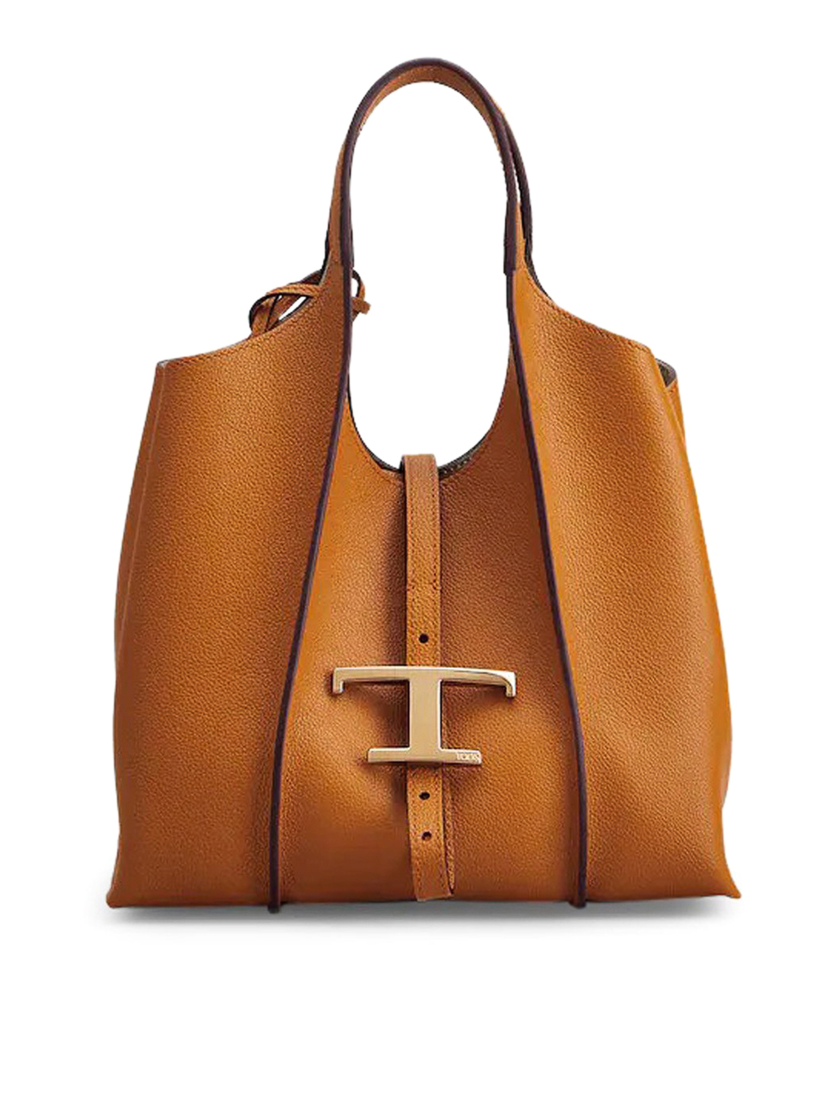 Tod's Leather Tote In Camel