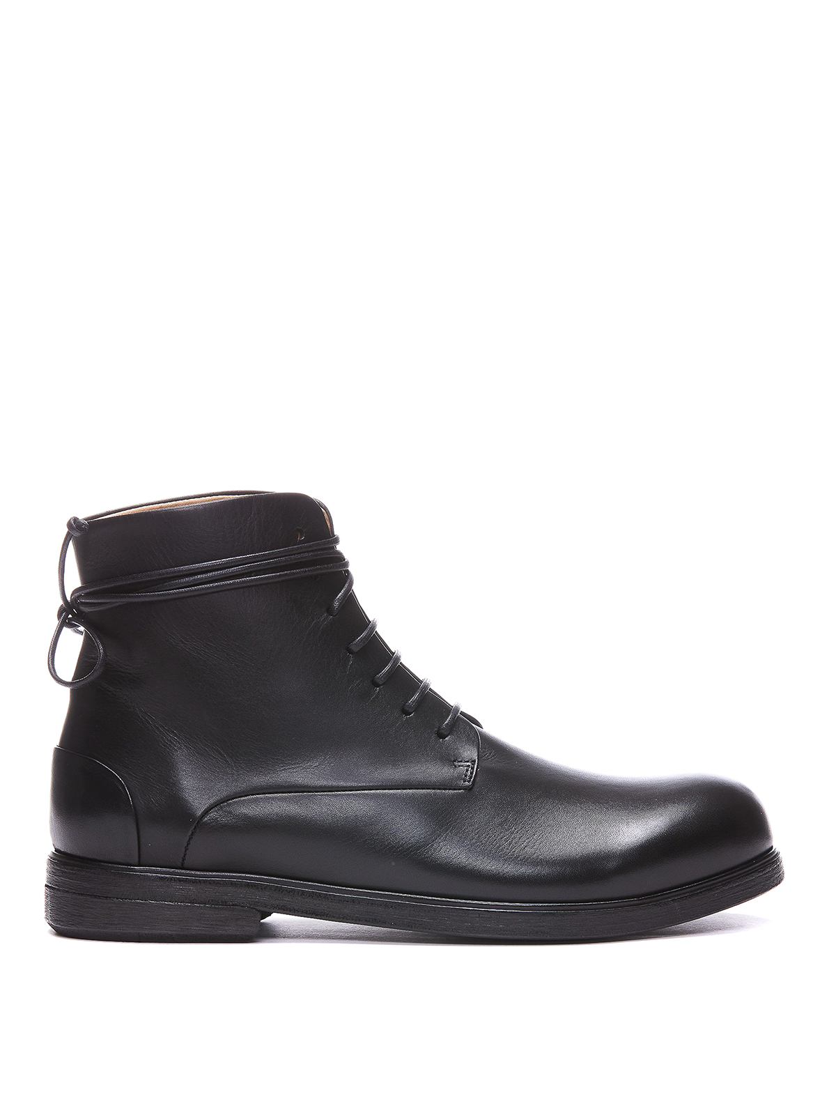 Marsèll Zucca Leather Ankle Boots In Negro
