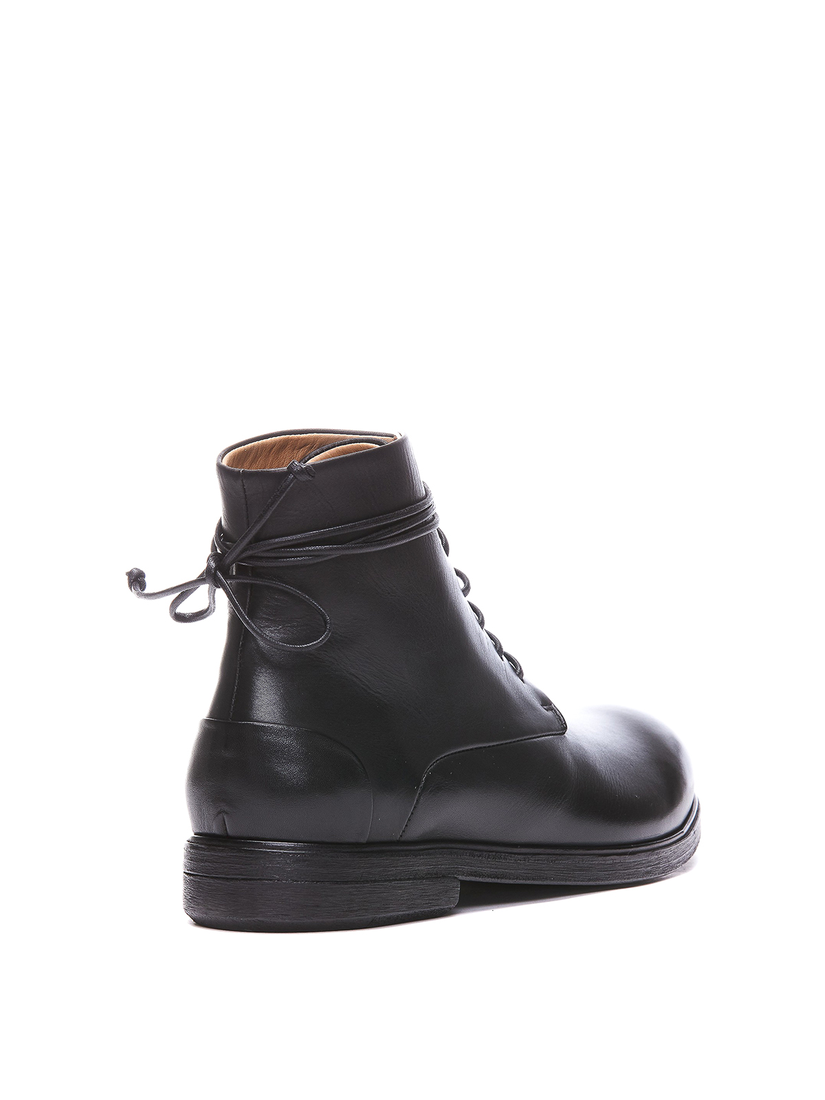 Shop Marsèll Zucca Leather Ankle Boots In Negro