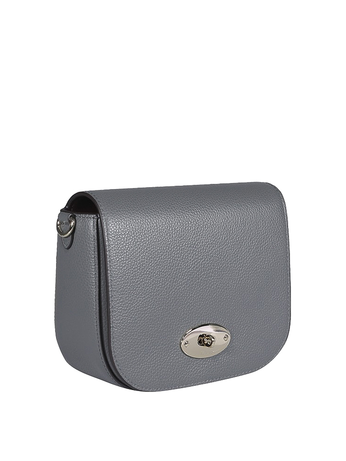 Shop Mulberry Calf Leather Clutch In Grey