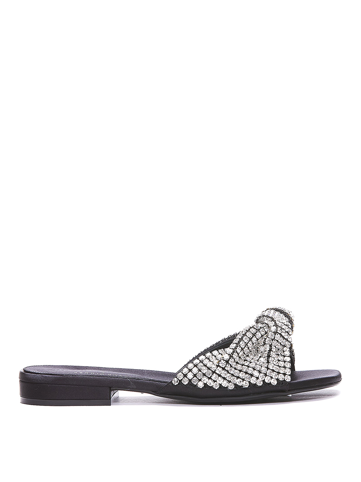Sergio Rossi Crystal Embellished Sandals In Negro