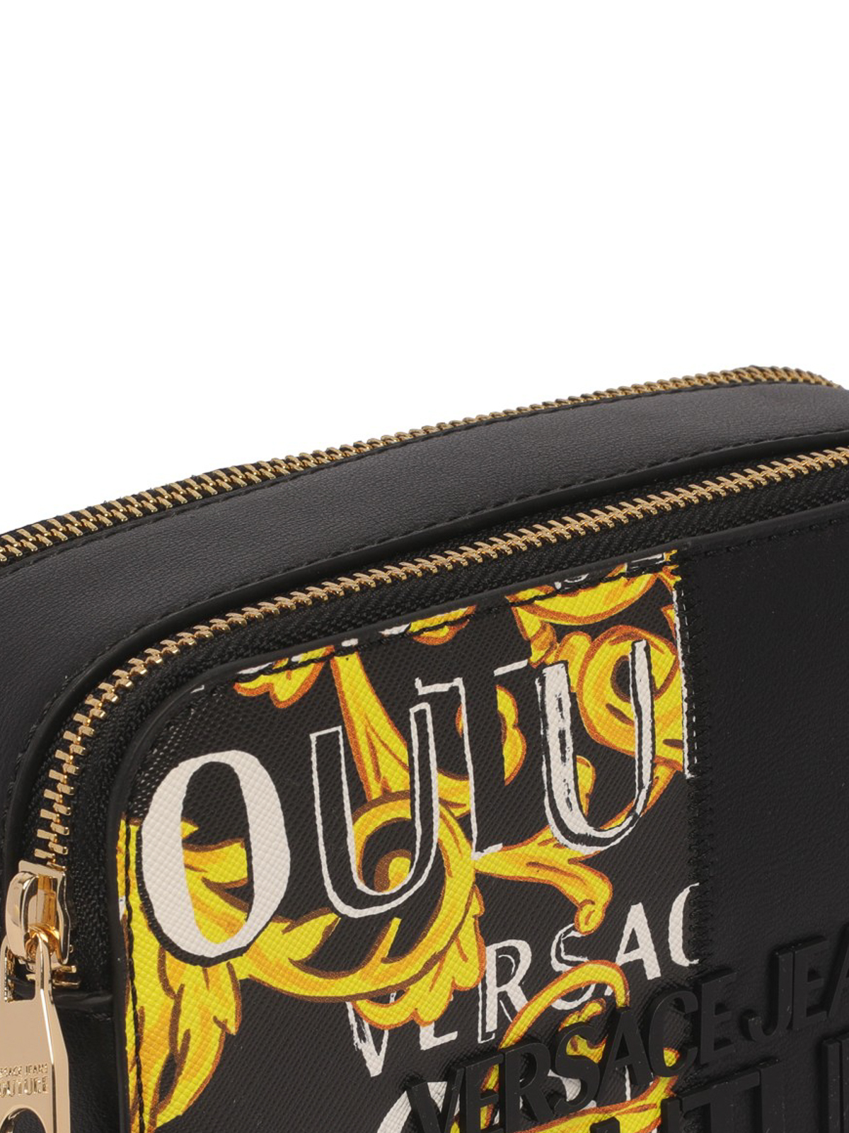Versace Jeans Couture Black logoed cross body bag|74VA4BP3ZS599G89