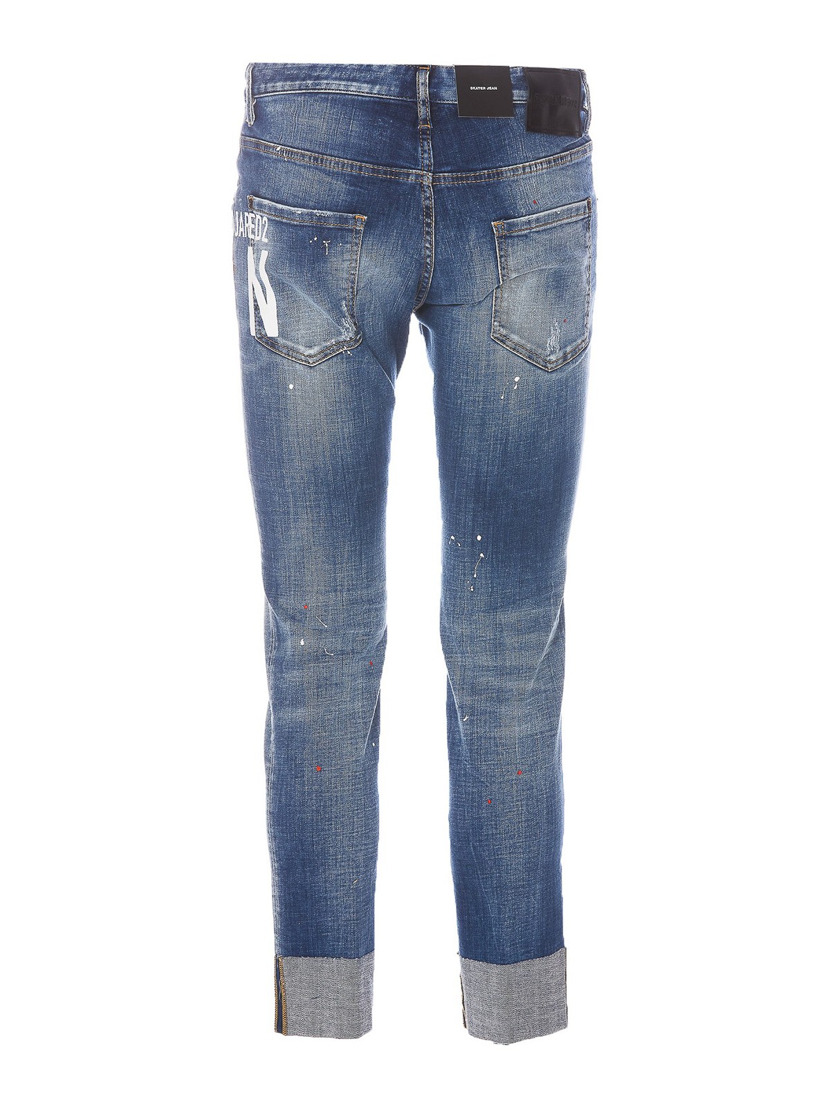 Straight leg jeans Dsquared2 - Logo printed denim jeans