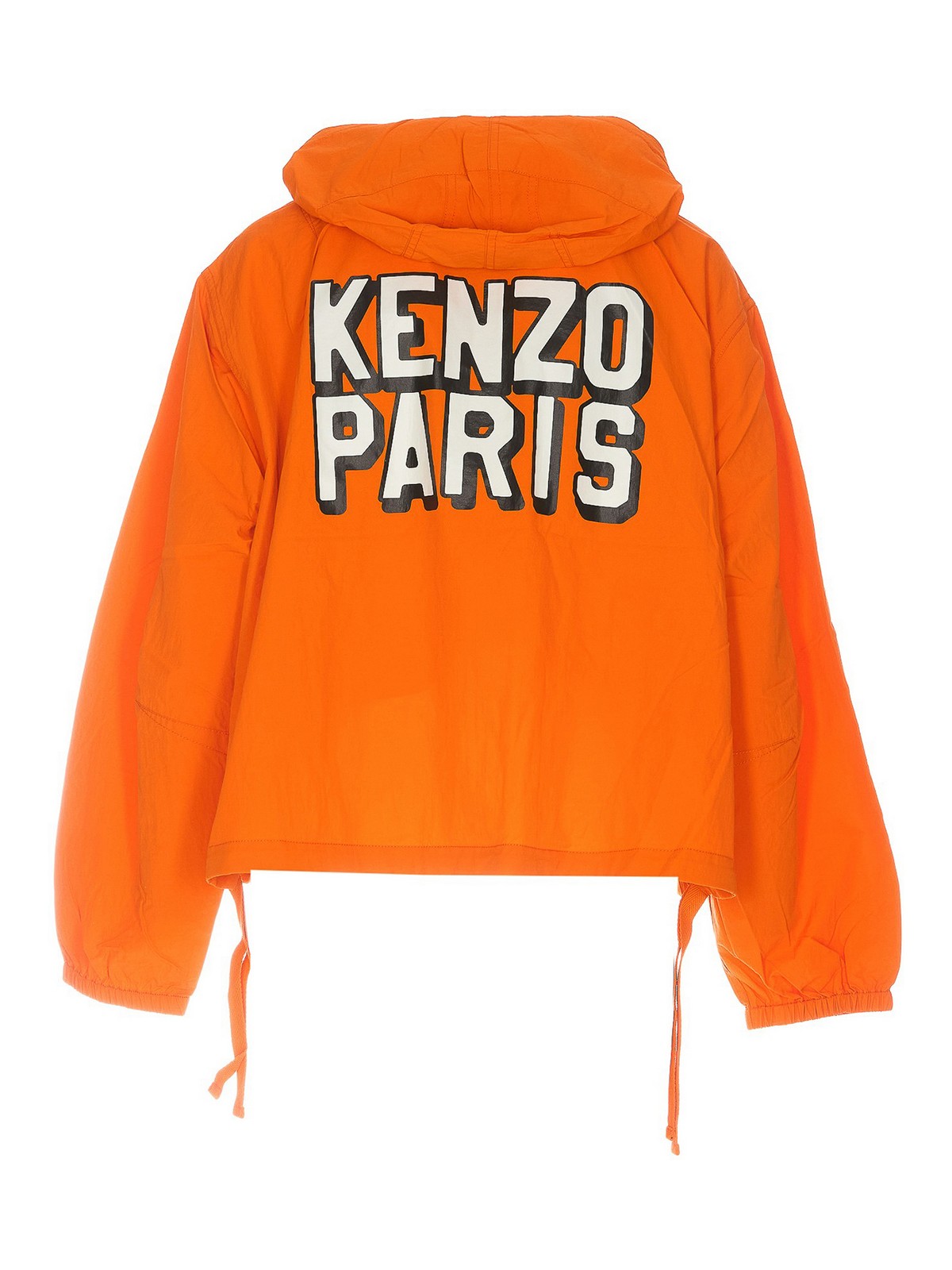 Shop Kenzo Zipped Orange Hoodie