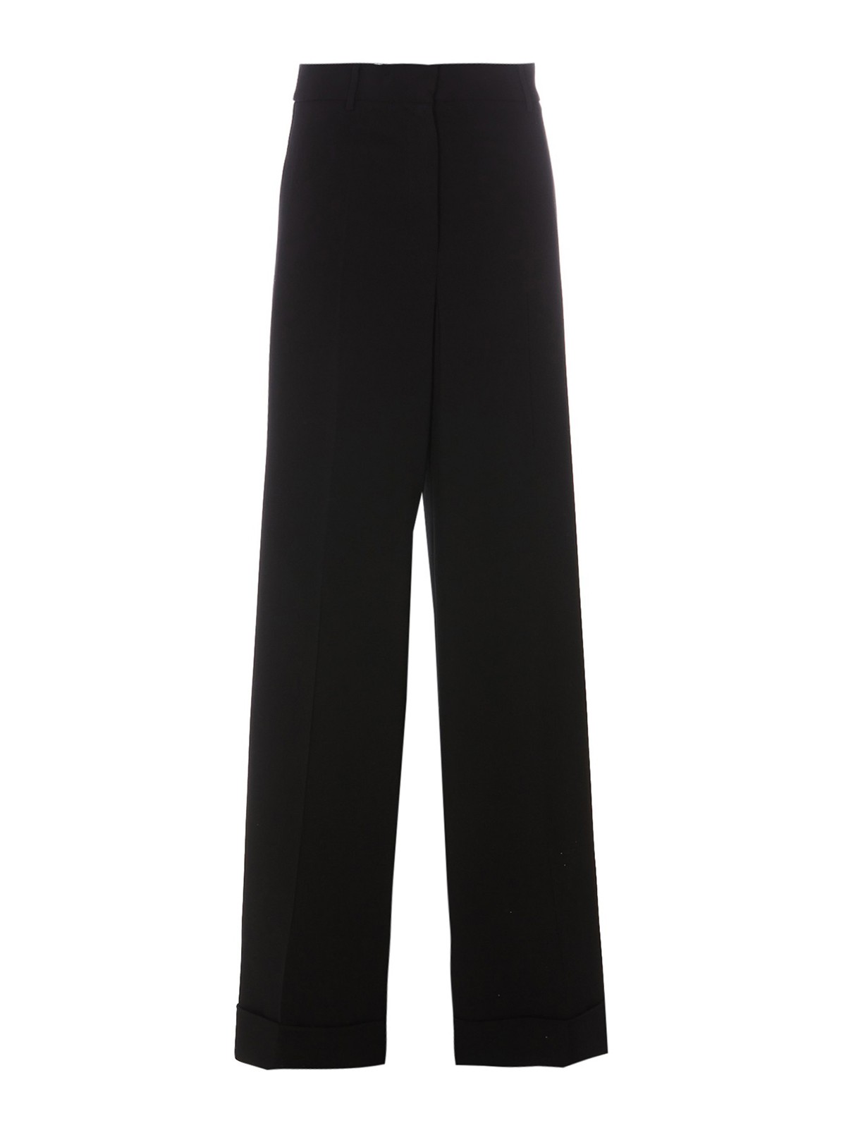Moschino Wide Leg Casual Trousers In Black