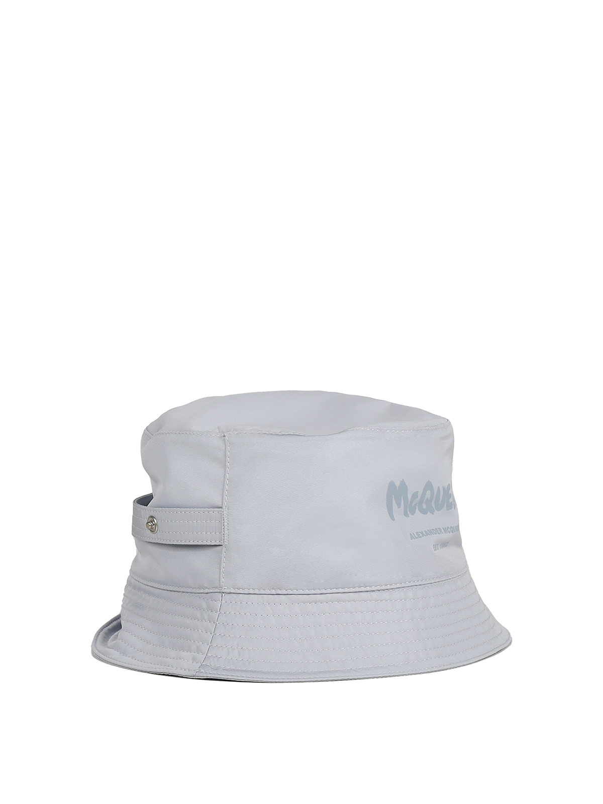Shop Alexander Mcqueen Fisherman-style Hat With Logo In Azul