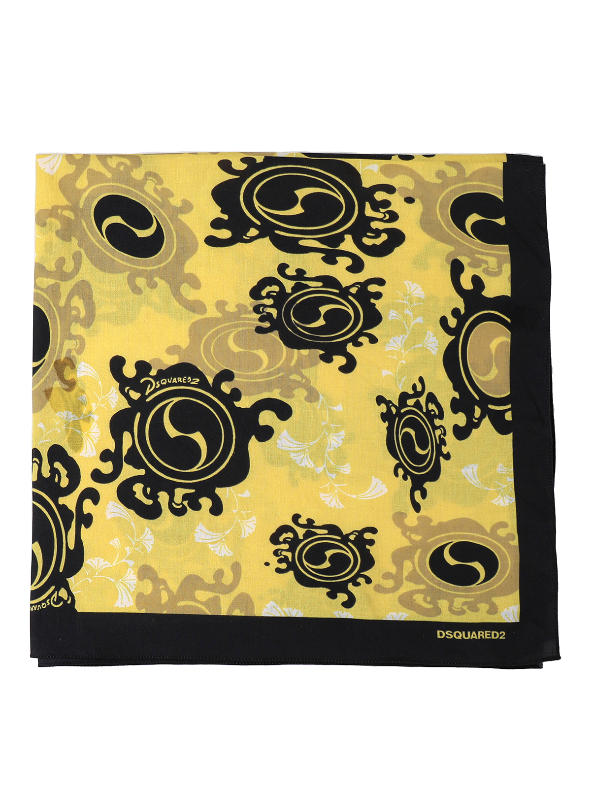 Shop Dsquared2 Ukrainered2 Cotton Shawls In Yellow