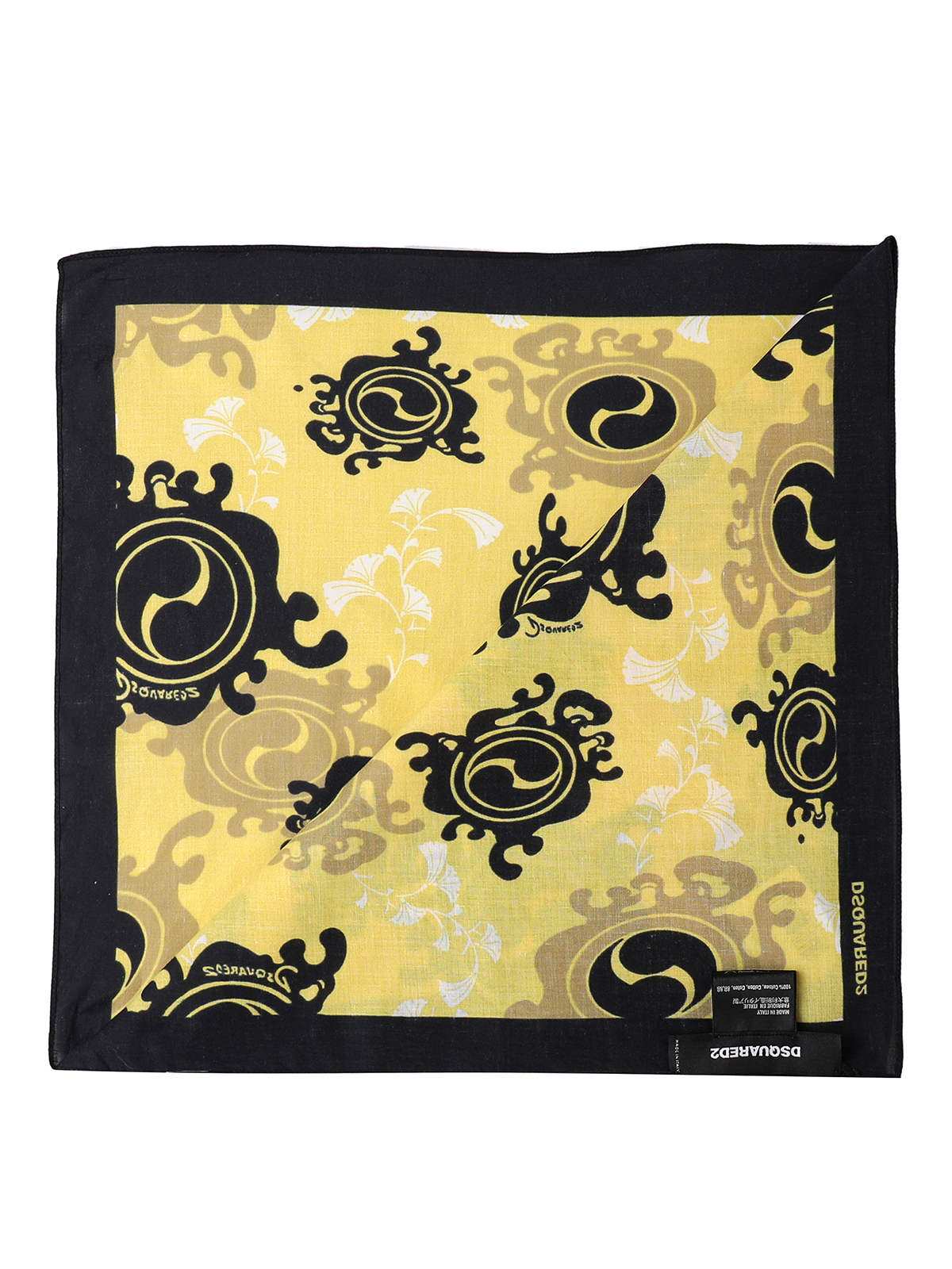Shop Dsquared2 Ukrainered2 Cotton Shawls In Yellow