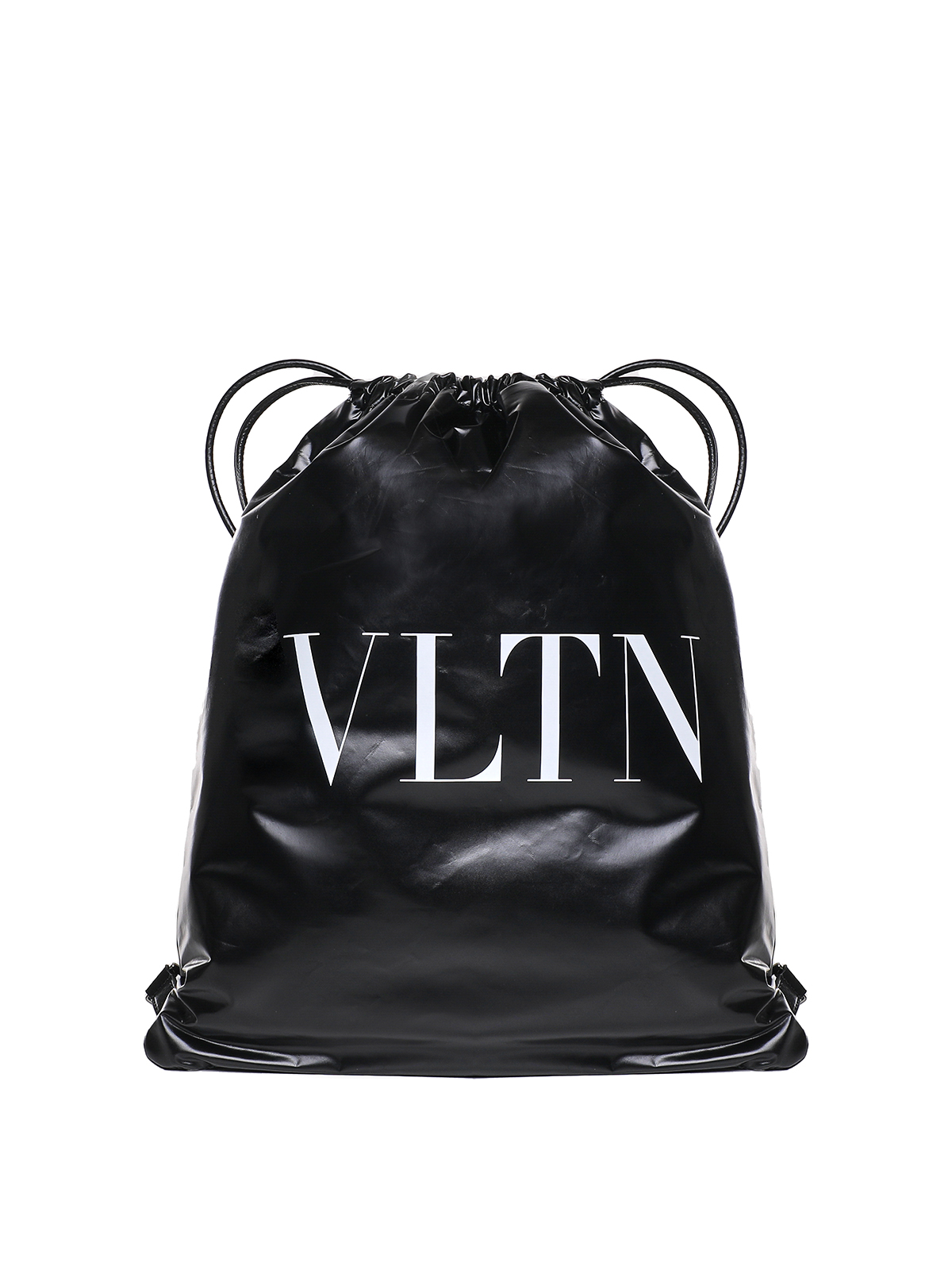 Valentino Garavani Leather Backpack With Logo In Black