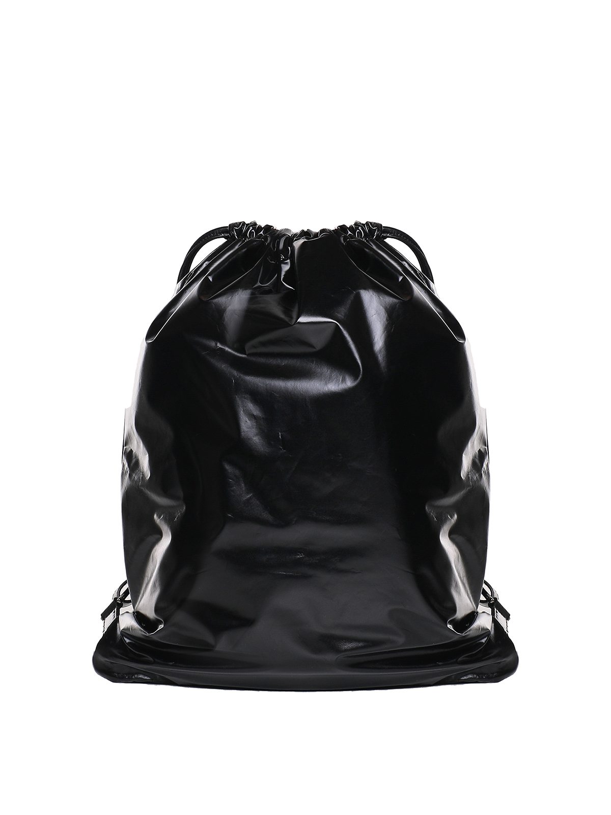 Shop Valentino Leather Backpack With Logo In Black