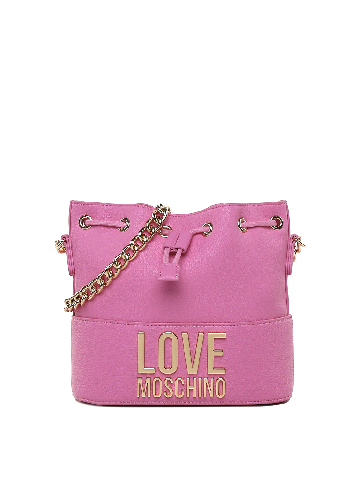 Love Moschino Leather bag with gold logo and drawstring JC4101PP1GLI0630