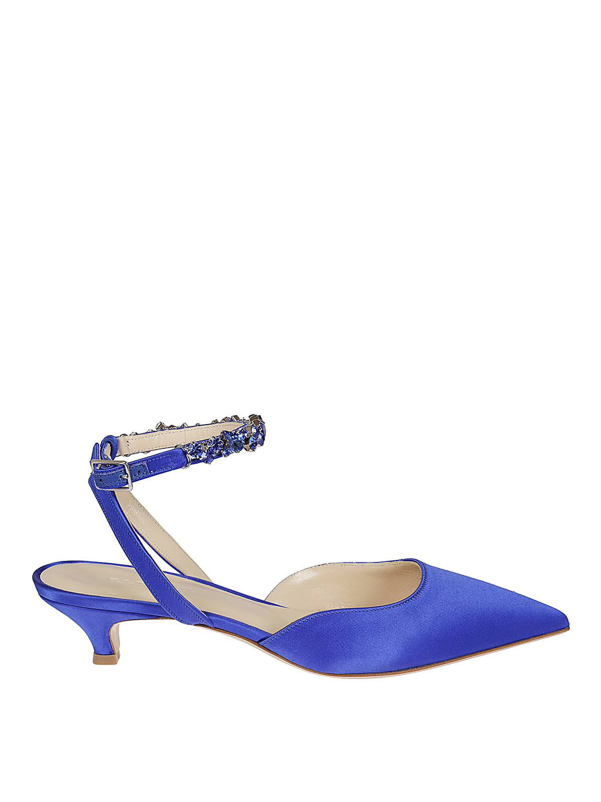 Shop P.a.r.o.s.h Satin Sandals In Azul