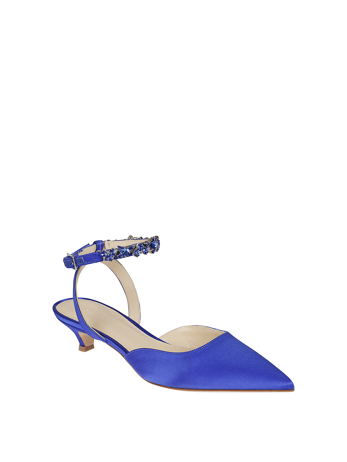 Shop P.a.r.o.s.h Satin Sandals In Azul