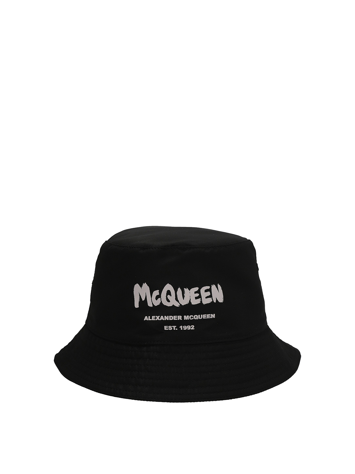 Alexander Mcqueen Logo Bucket Hat In Negro