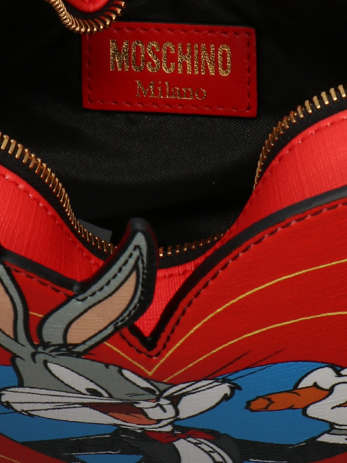 Shop Moschino Bugs Bunny Crossbody Bag In Red