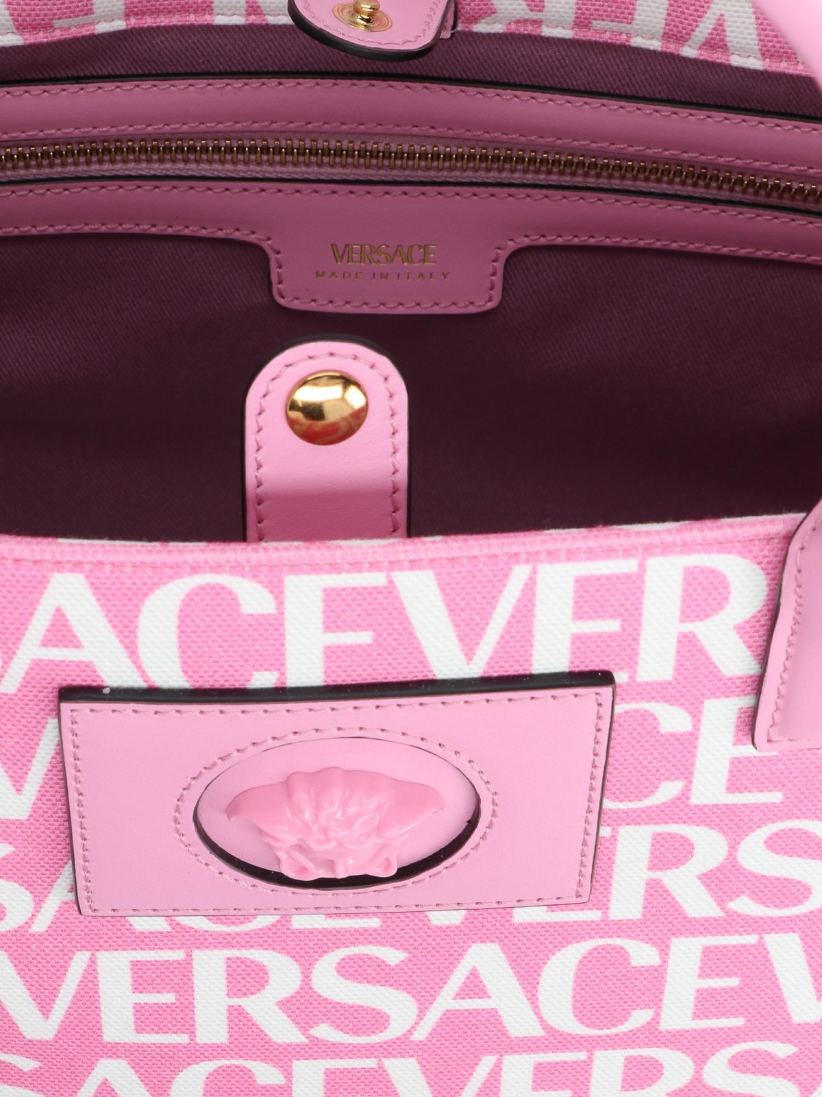 Totes bags Versace - All-over logo-print bag - 10047411A065442P30V