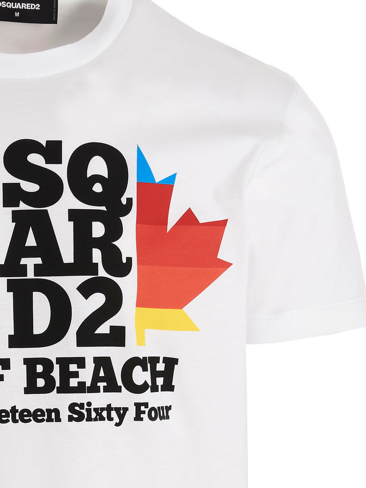 Shop Dsquared2 T-shirt D2 Surf Beach In White