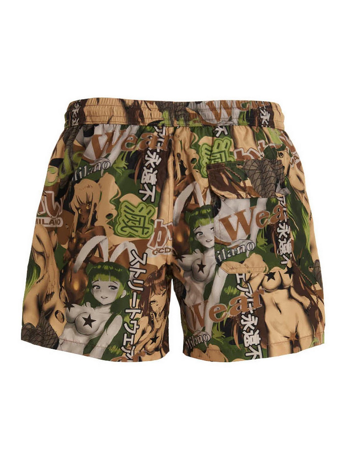 Shop Gcds Hentai Swim Shorts In Multicolour