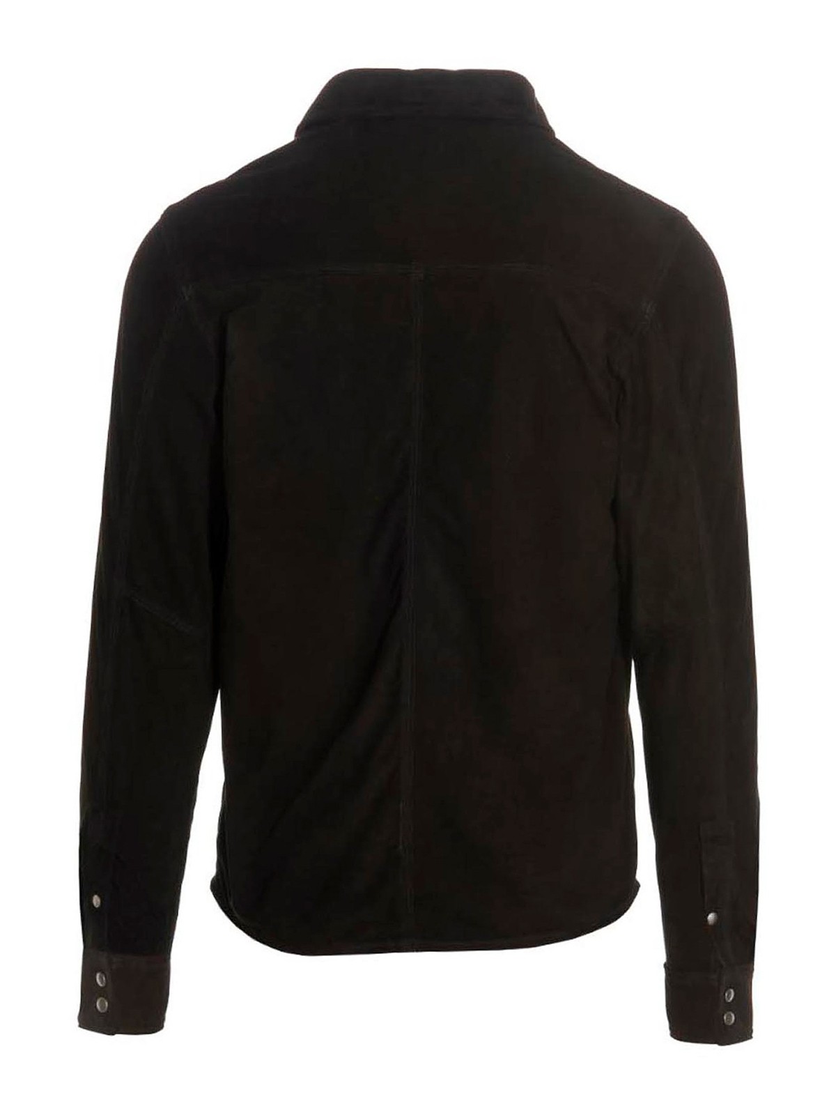Giorgio Brato Suede shirt - Black - Men | GU23S9812CMSONERO