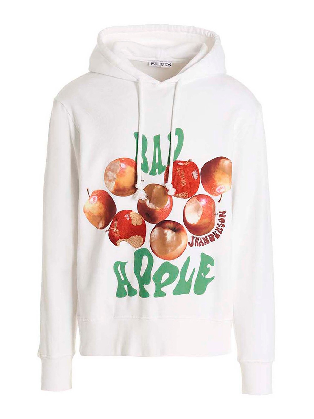 Shop Jw Anderson The Apple Collection - Bad Apple Hoodie In White