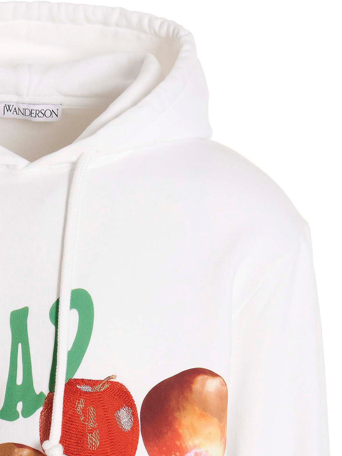 Shop Jw Anderson The Apple Collection - Bad Apple Hoodie In White