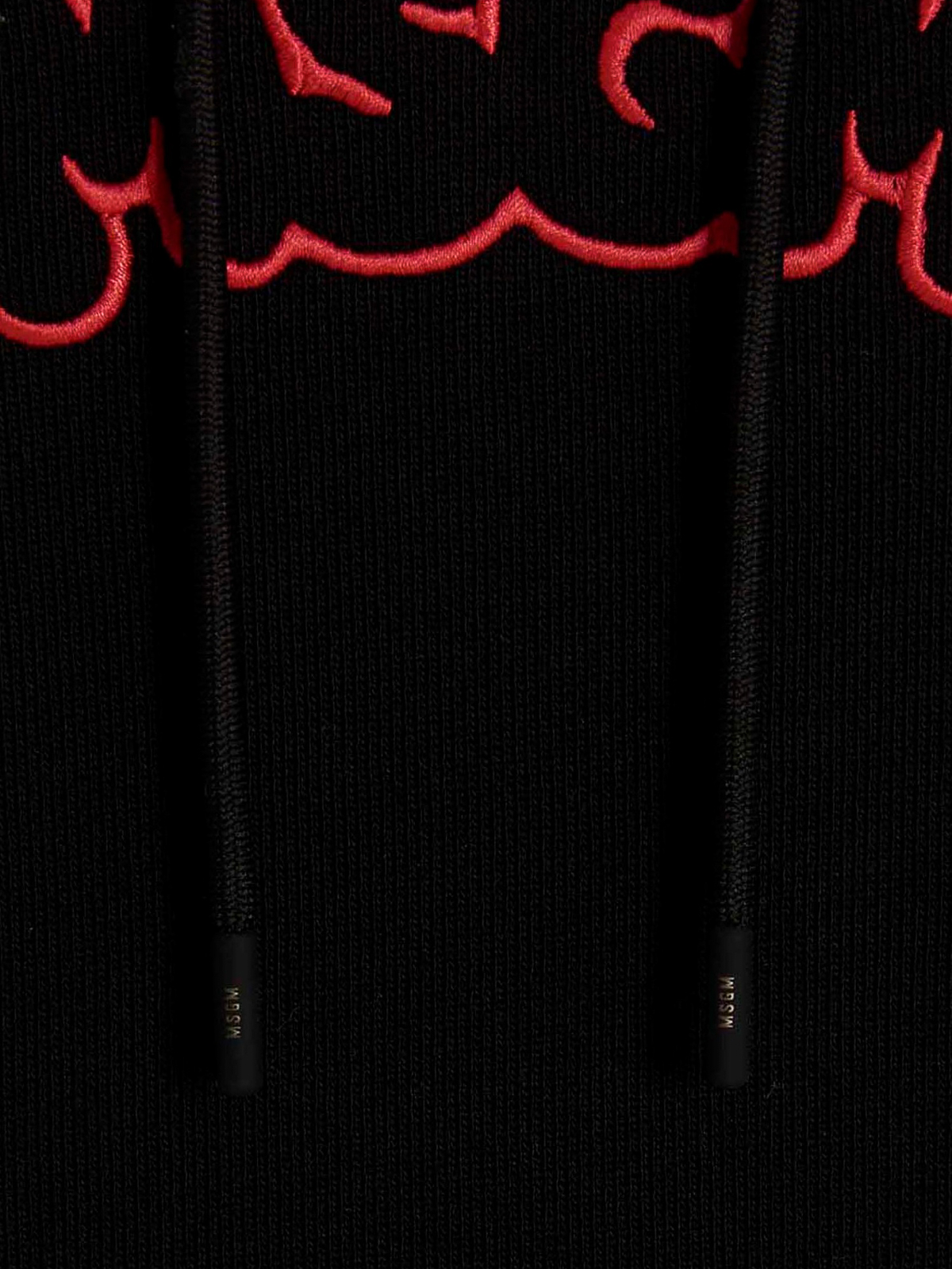 Shop Msgm Logo Embroidery Hoodie By Burro Studio In Black