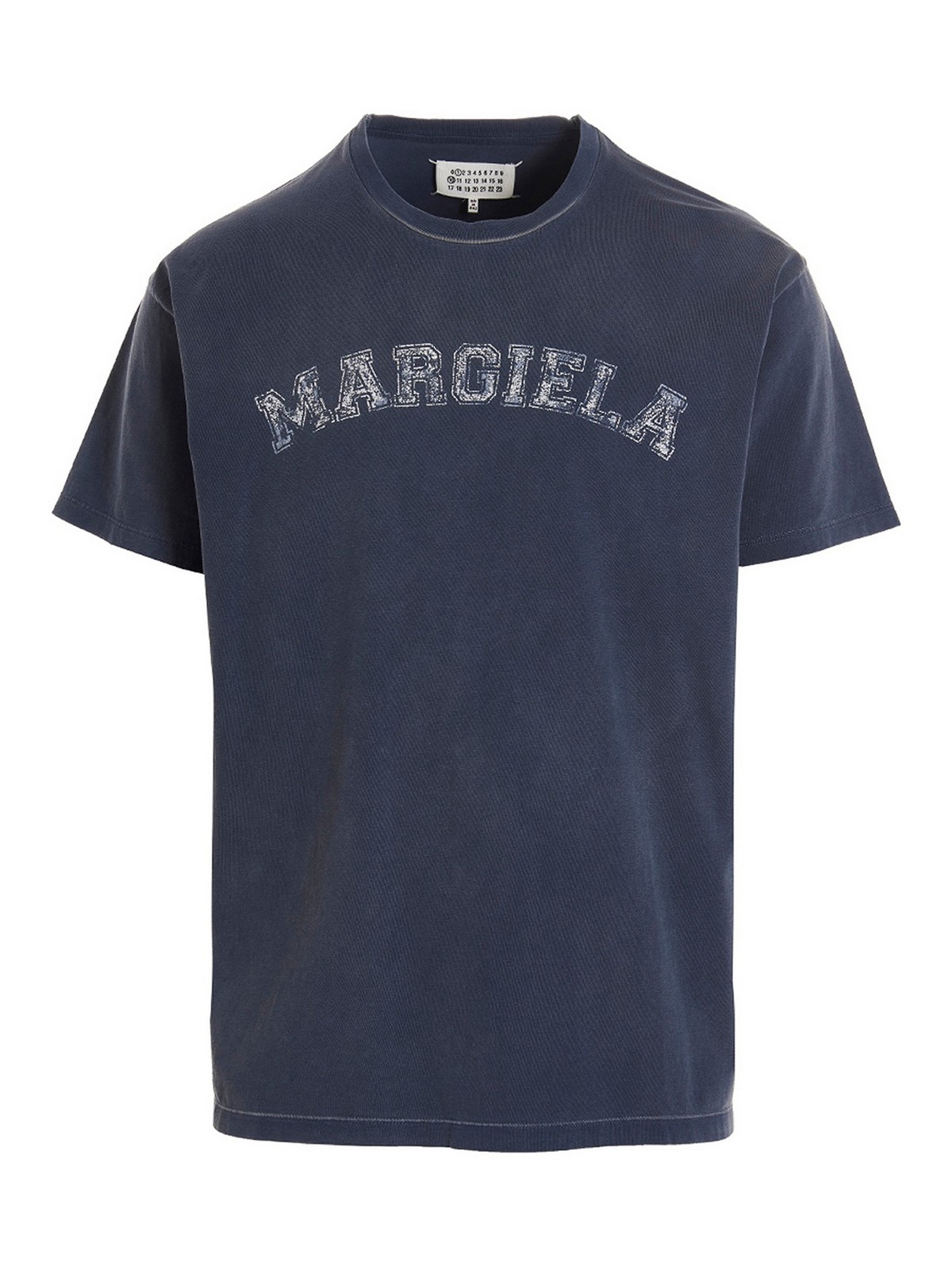 Maison Margiela Logo Print T-shirt In Blue
