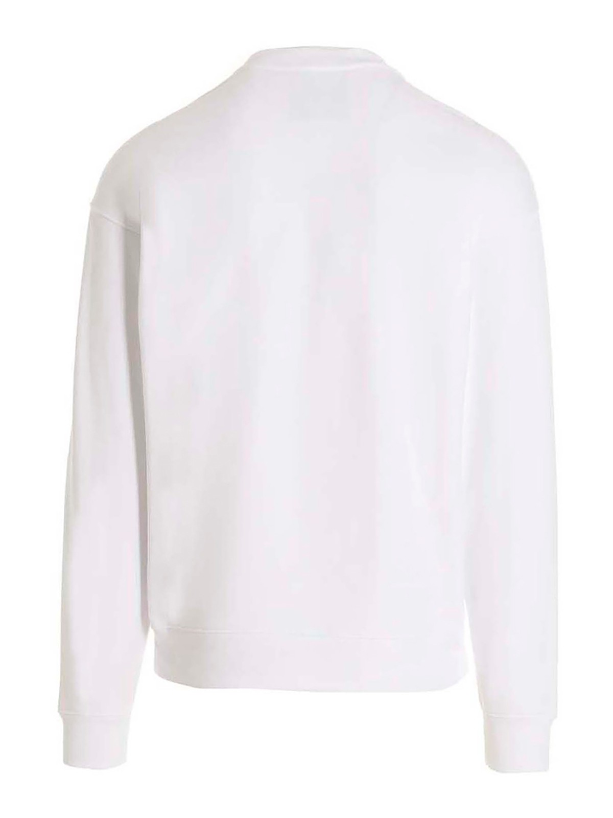Shop Moschino Printed Sweatshirt In White
