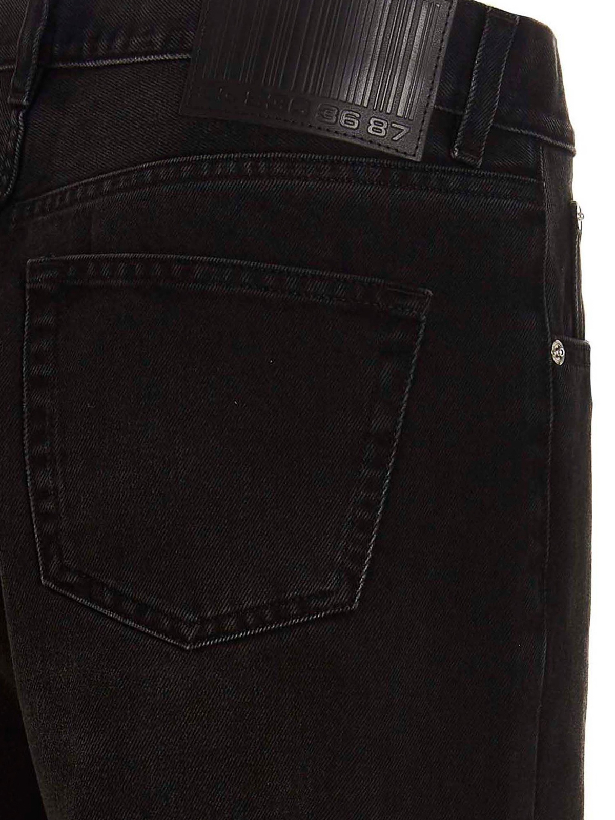 Shop Vtmnts 5-pocket Jeans In Negro