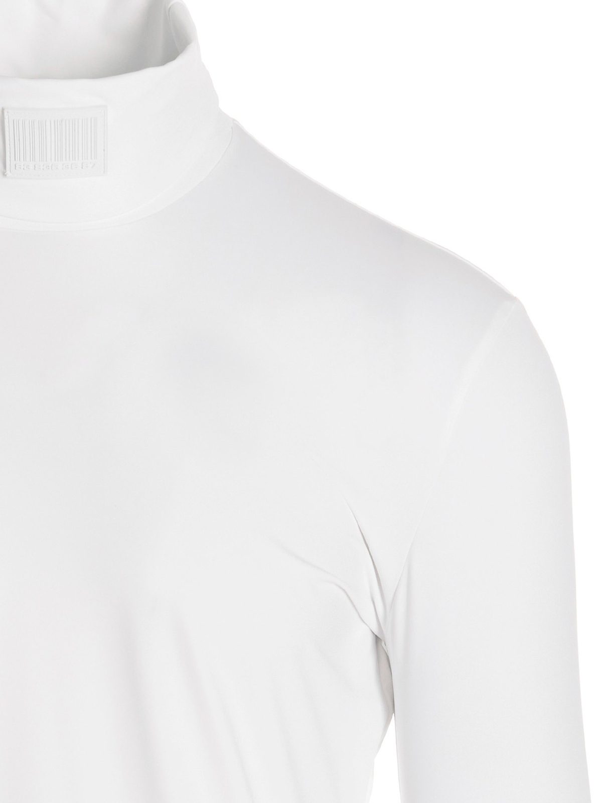 Shop Vtmnts Lycra Logo Sweater In Blanco